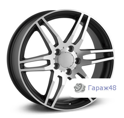 LegeArtis MB104 R17 / 7.5J PCD 5x112 ET 36 ЦО 66.6 Литые Черный матовый с полированной лицевой поверхностью